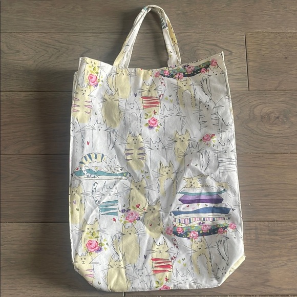 Cooksmart Floral Cat Print Tote Bag - Picture 1 of 5